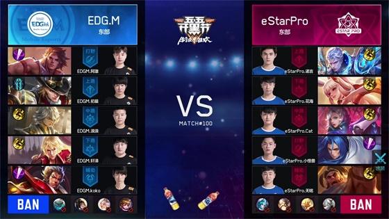 王者荣耀KPL:初晨势不可挡!EDGM 3-1击败eStarPro挺进季后赛