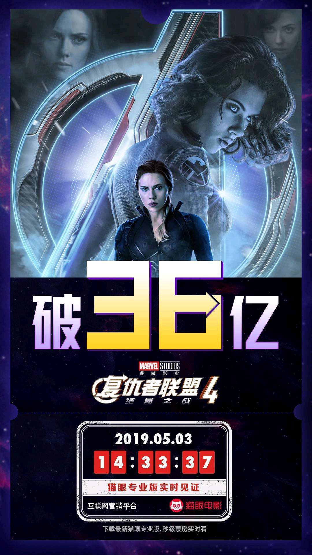 《复联4》36.5亿票房超越《红海行动》,位列中国影史第3名