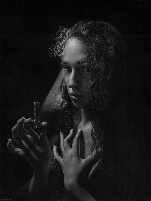 意大利艺术家Emanuele Dascanio超写实肖像画作品欣赏