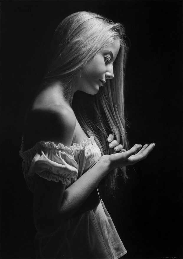意大利艺术家Emanuele Dascanio超写实肖像画作品欣赏