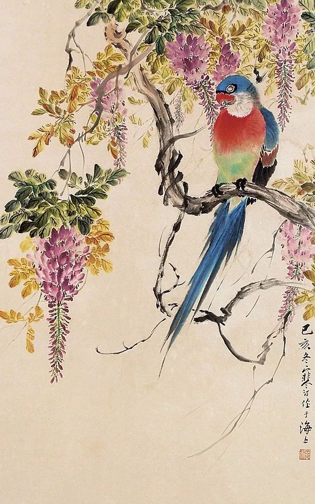 江南四才子之首,一代国画花鸟大家,108幅作品,绝了!
