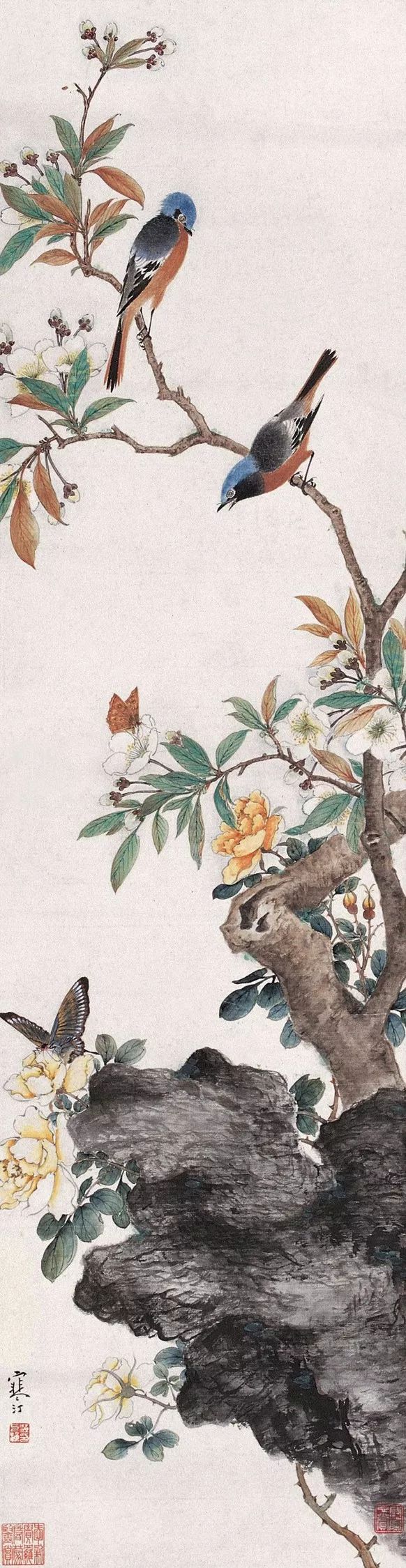江南四才子之首,一代国画花鸟大家,108幅作品,绝了!
