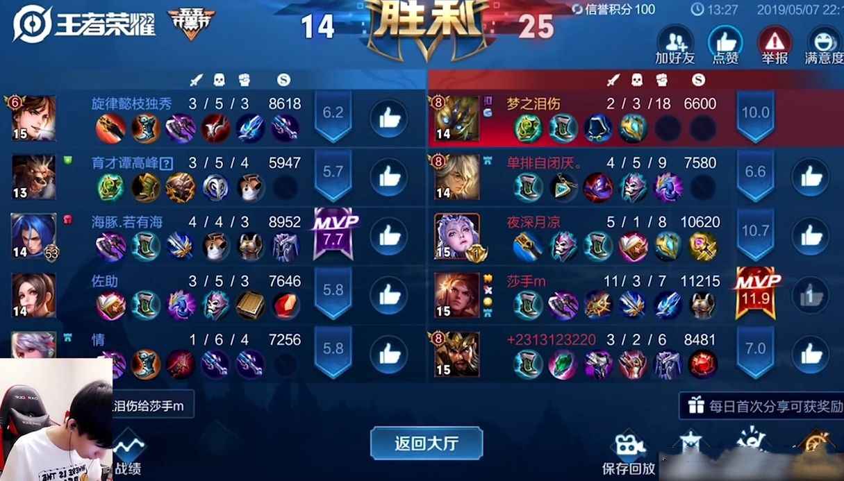 王者荣耀:梦泪鬼谷子化身孙策迷弟,全场最佳组合乃两人互吹!