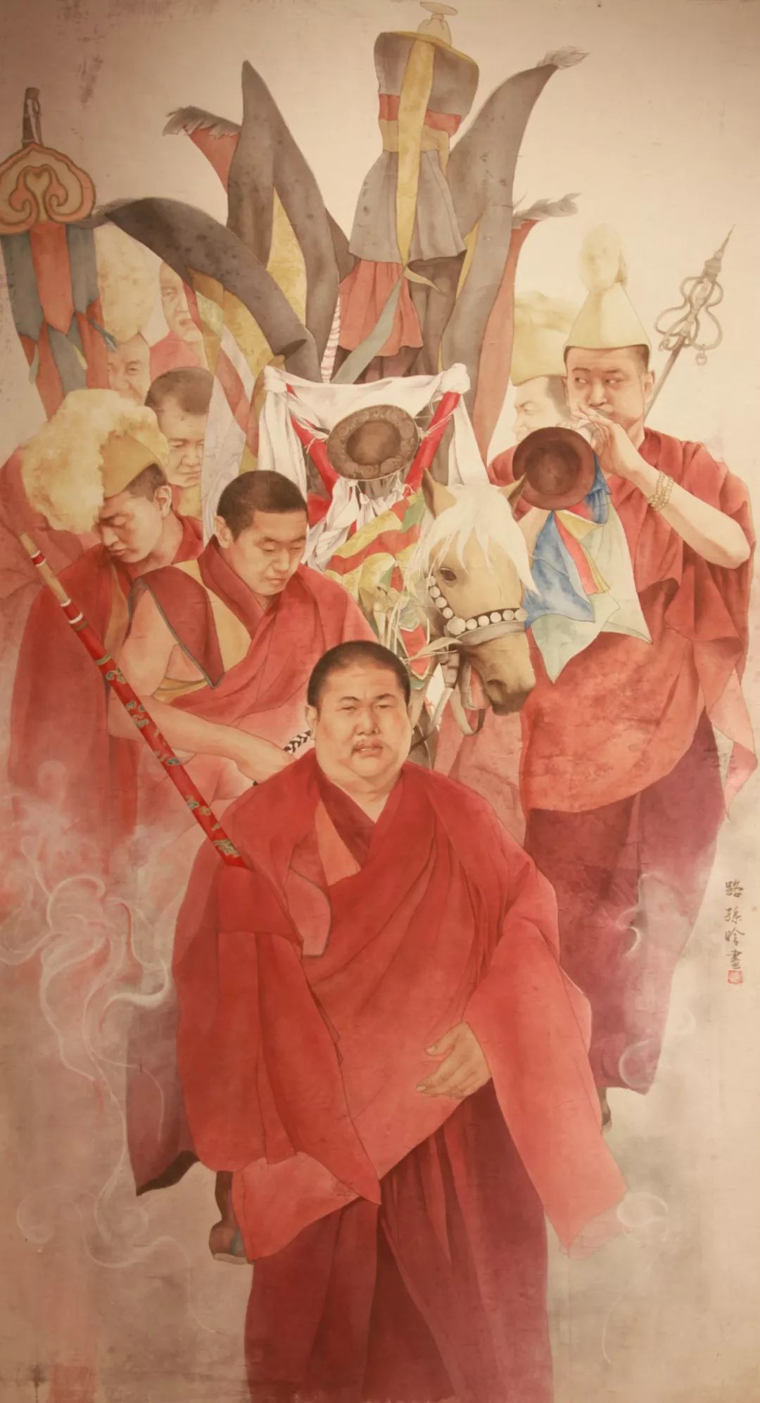 龚治平,中国书画家协会会员,北京华夏兰亭书画院院士,国家一级美术师
