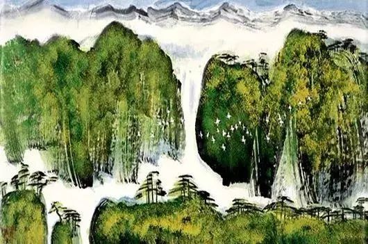 怪老头黄永玉的山水画,别有趣味