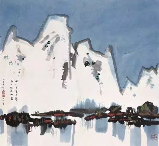 怪老头黄永玉的山水画,别有趣味