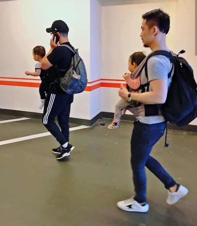 胡杏儿老公晒与儿子同框喝果汁,父子俩长得太像,动作神同步
