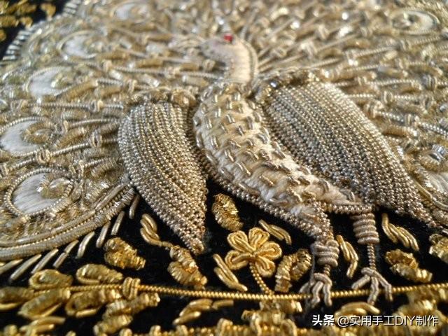 「刺绣作品」“zardozi”风格的奢华金刺绣作品欣赏