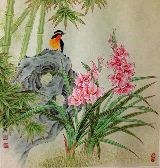 中国画名家——画家吴其树花鸟画欣赏