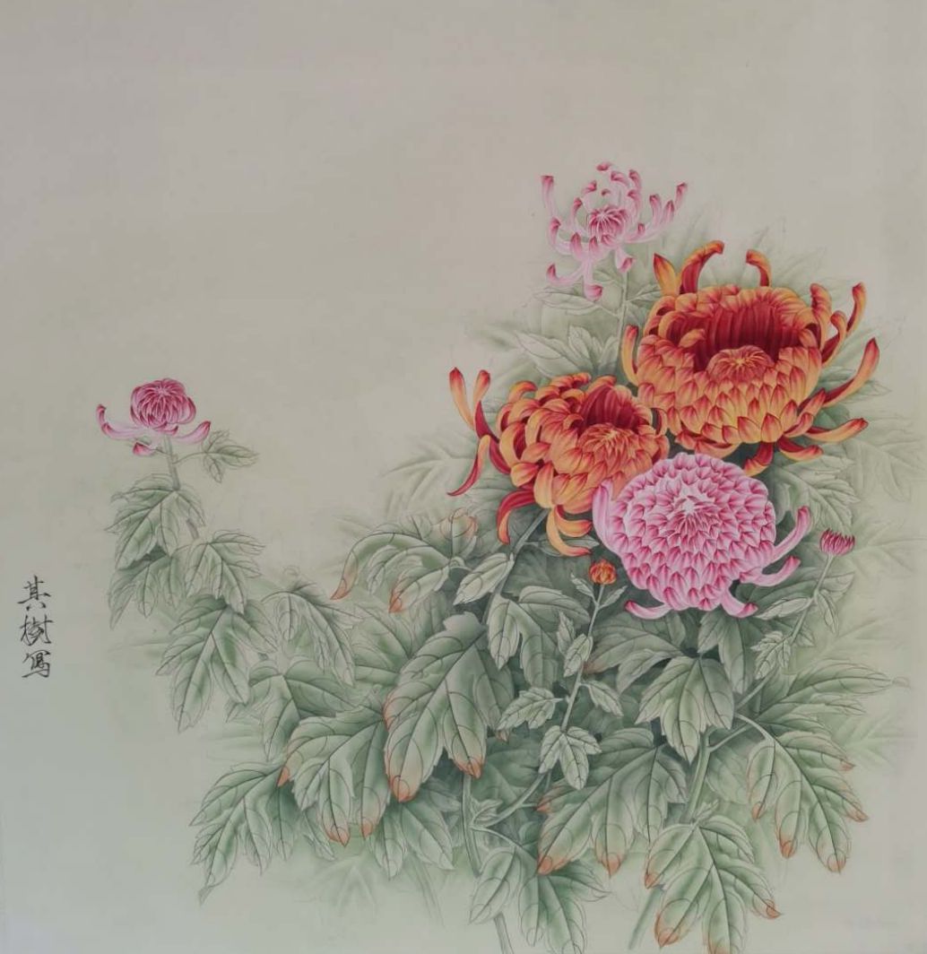 中国画名家——画家吴其树花鸟画欣赏