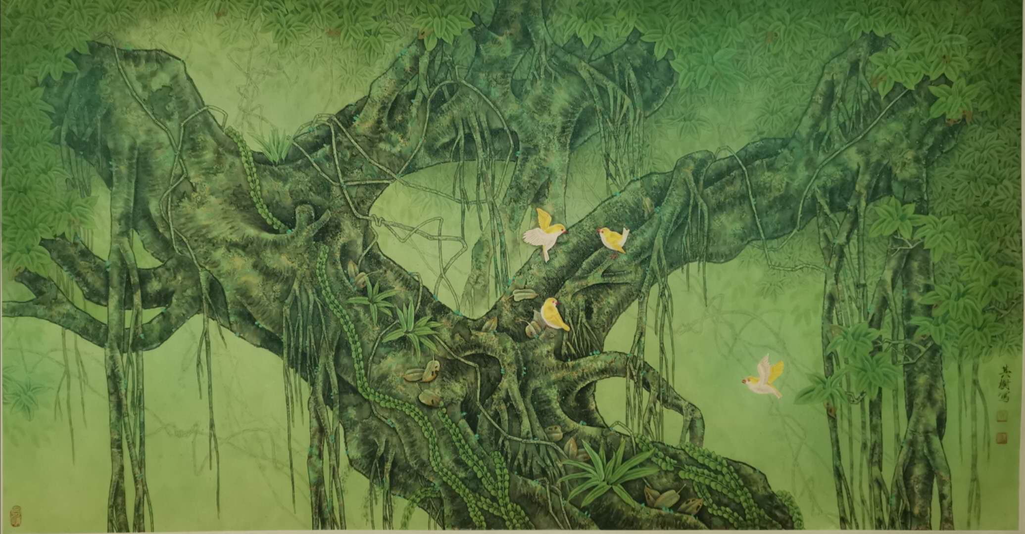 中国画名家——画家吴其树花鸟画欣赏