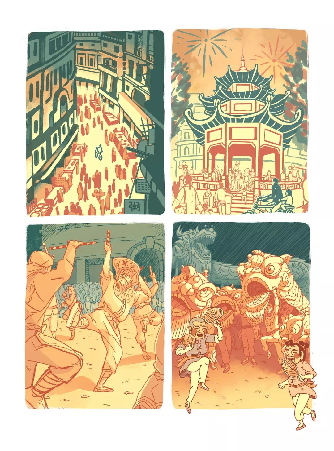 他用漫画画出了记忆中的中国人生百态