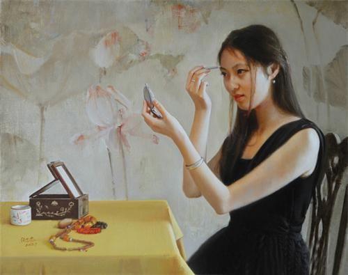 中国美院教授任志忠女体油画作品,纤毫毕现,细腻逼真