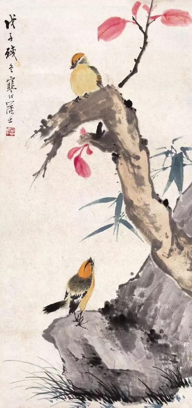 寒汀笔下鸟,天下到处飞
