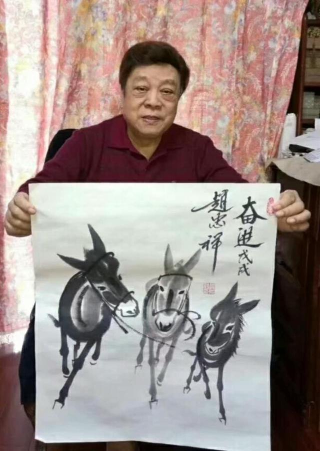 原央视一哥赵忠祥画驴:一幅几十万 我没给师父黄胄丢脸