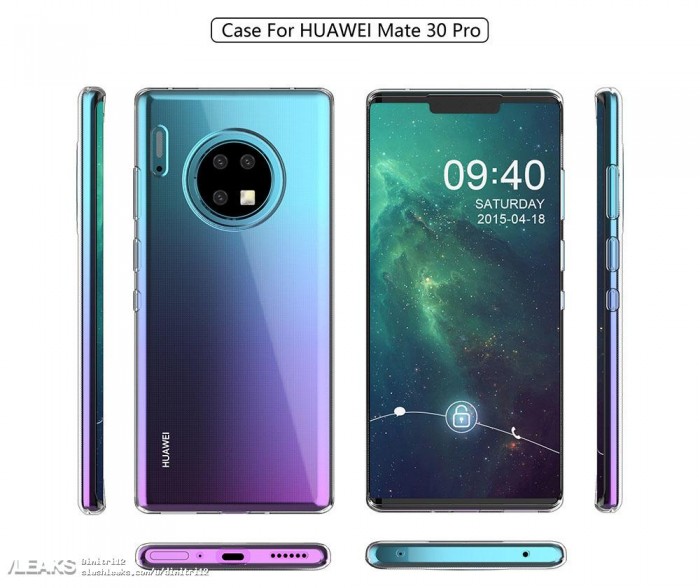 华为Mate 30 Pro保护套渲染图曝光