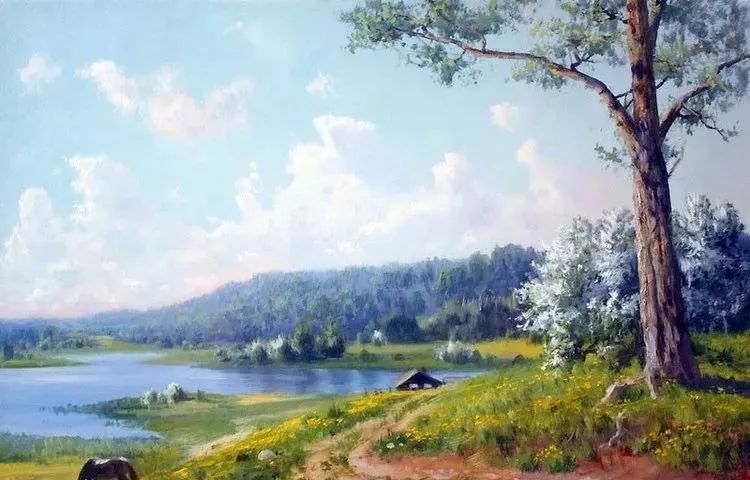 绝美!向往的“桃花源”,俄罗斯田园花卉油画