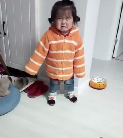 小宝宝见狗狗霸占狗窝不走,狠狠一巴掌下去,下一秒奶奶傻眼了!