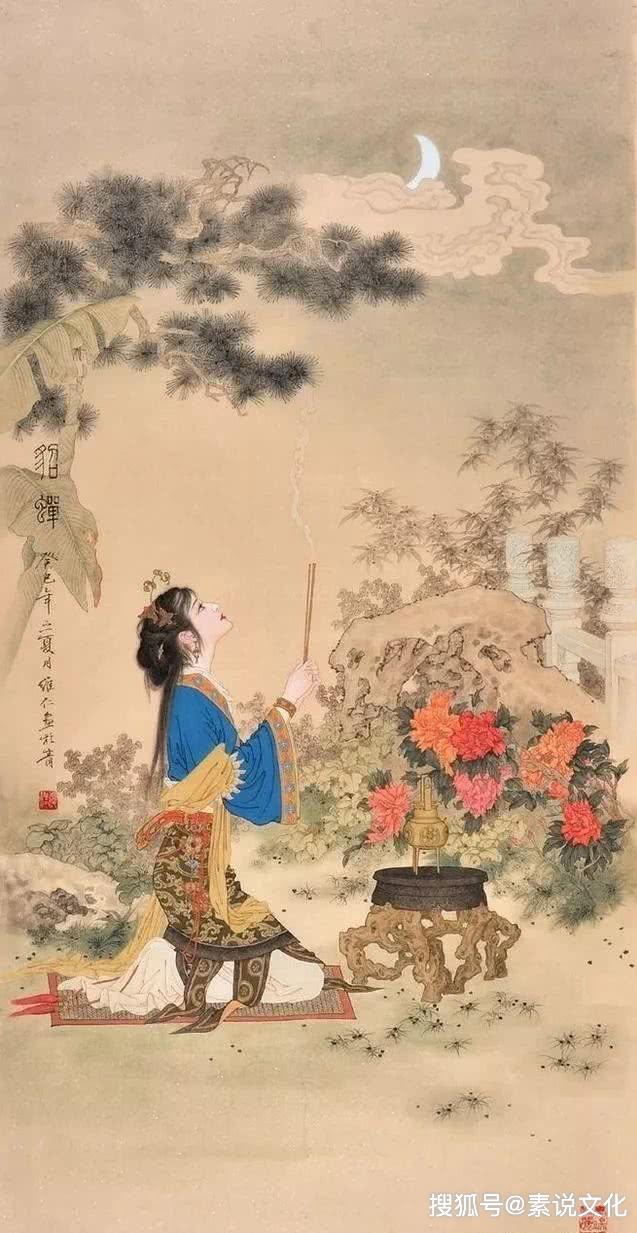 画皮也画骨,他笔下的仕女堪称一绝,貂蝉和西施让人过目难忘