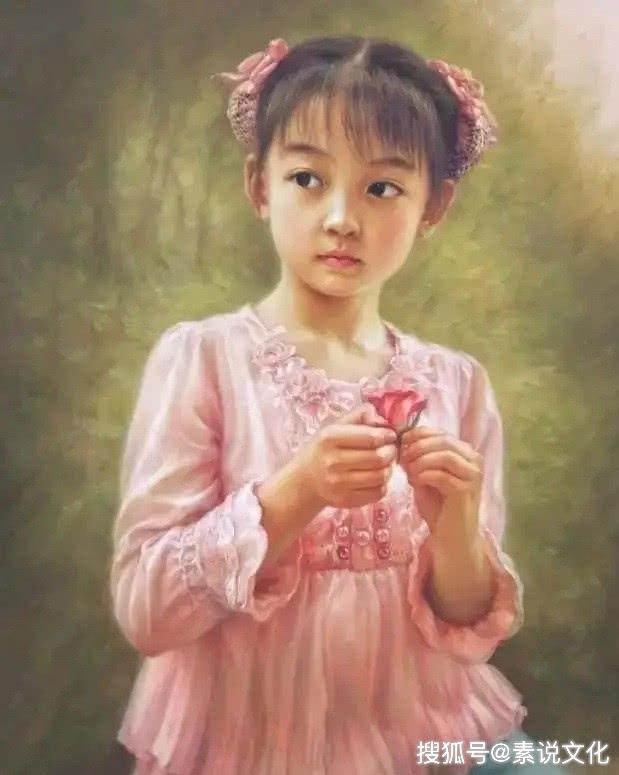 她画中的中国女娃,可爱又不失淘气,梦中的样子让大家都喜欢