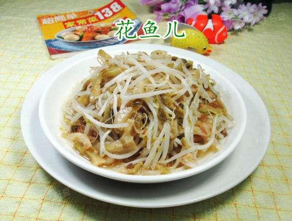 绿豆芽炒榨菜