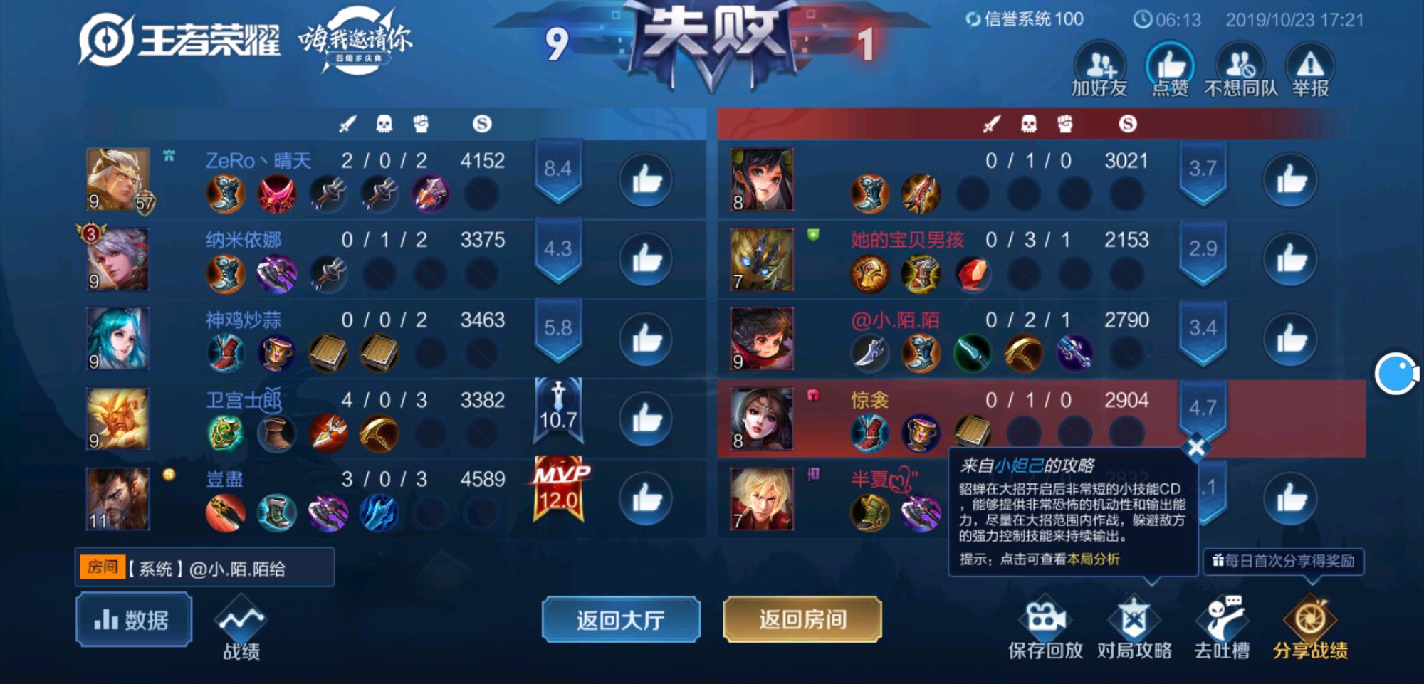 王者荣耀:玩家排位惨遭六分投,网友晒图:带你感受版本最毒打法