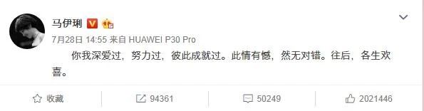 马伊琍离婚后谈爱情:家庭和事业没有办法兼顾,灵魂伴侣更重要