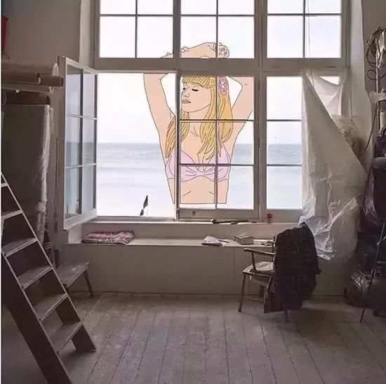 不是生活太无趣,是你太无聊!波兰美少女用插画“入侵”世界各角落,圈粉无数刷爆ins