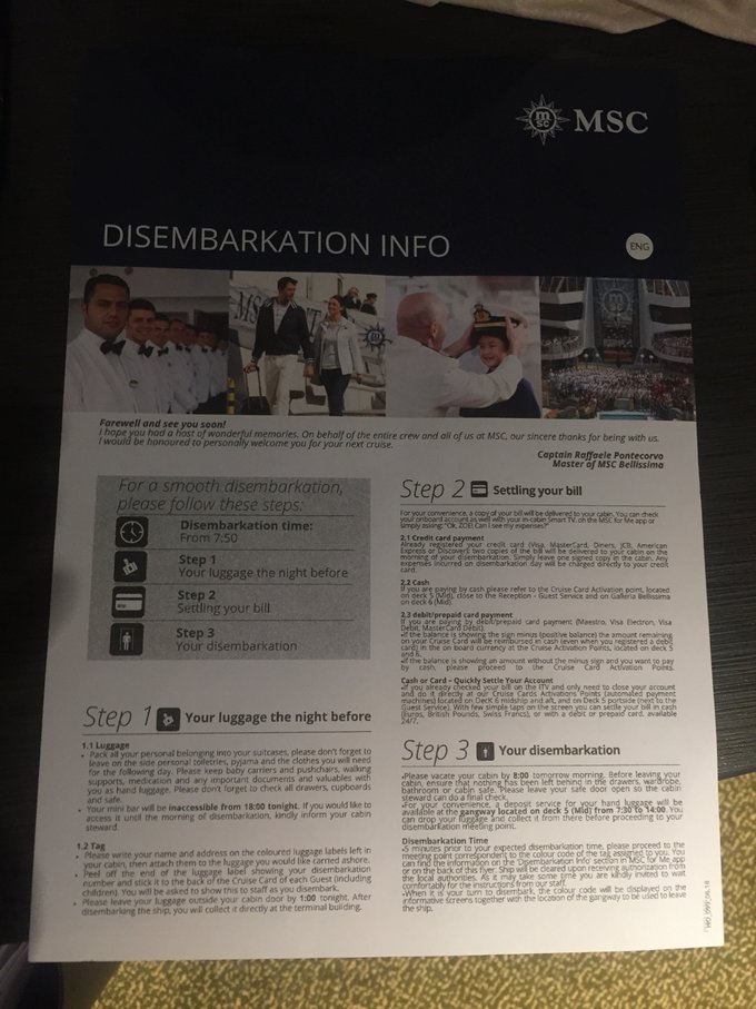 【转载】MSC Bellissima荣耀号 西地中海航线体验