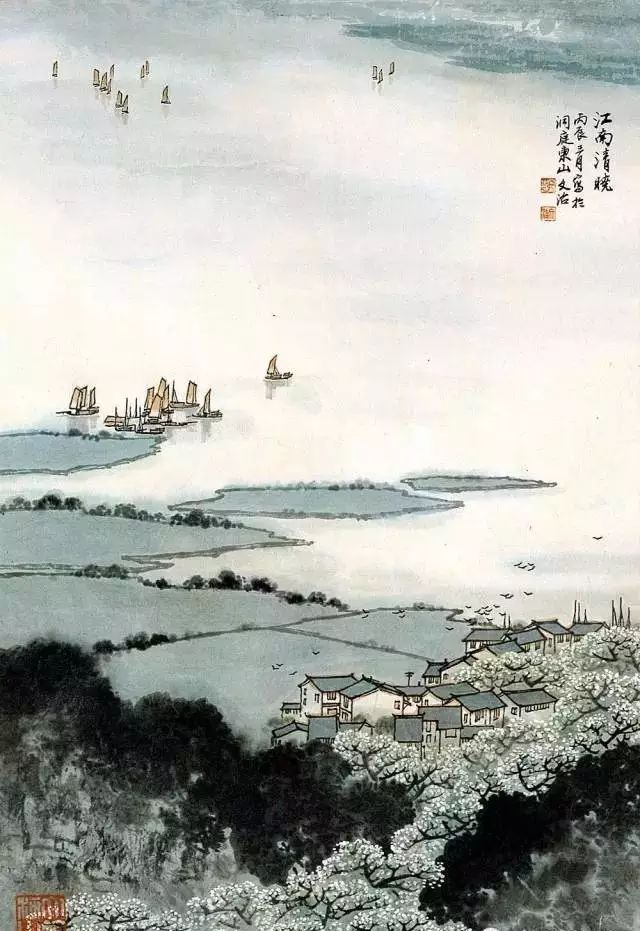 欣赏他笔下的杏花烟雨,大雪天也春意盎然!