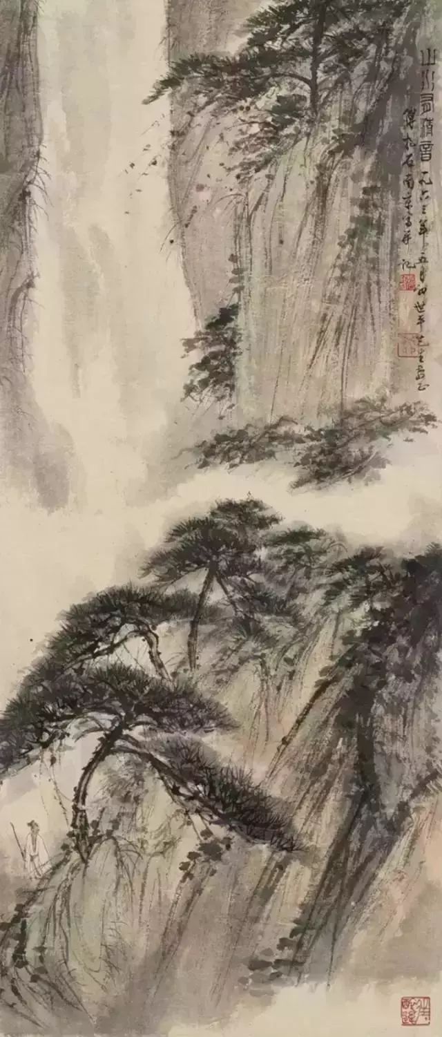 傅抱石的绘画作品,洋溢着浓烈的诗意,意境幽美!