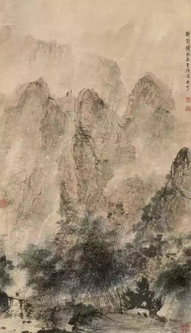 傅抱石的绘画作品,洋溢着浓烈的诗意,意境幽美!