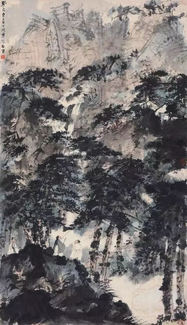 傅抱石的绘画作品,洋溢着浓烈的诗意,意境幽美!