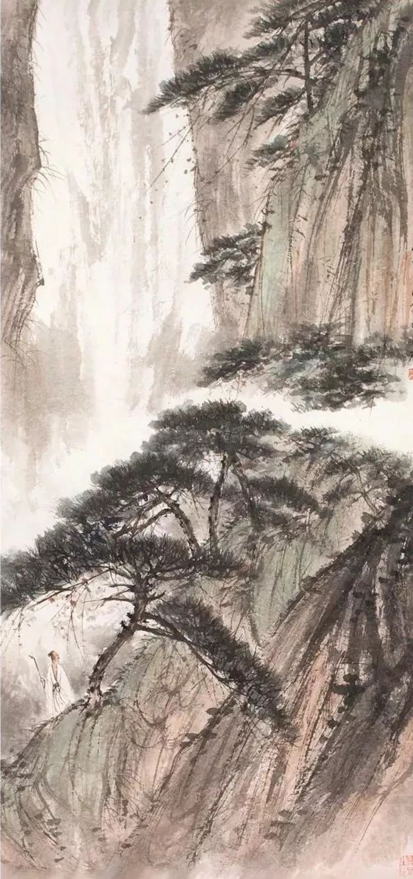 傅抱石的绘画作品,洋溢着浓烈的诗意,意境幽美!