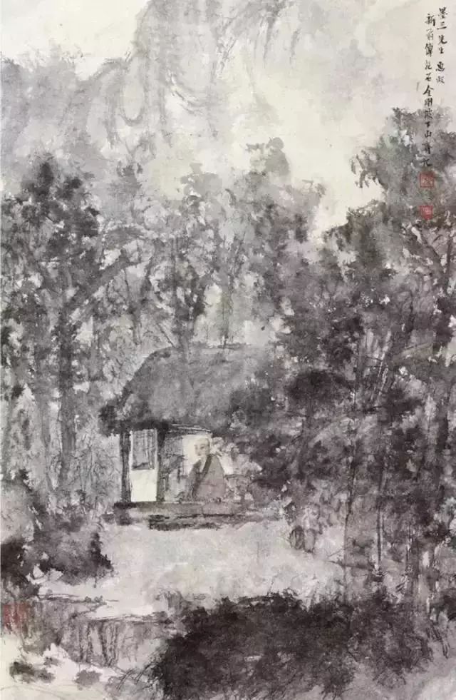 傅抱石的绘画作品,洋溢着浓烈的诗意,意境幽美!