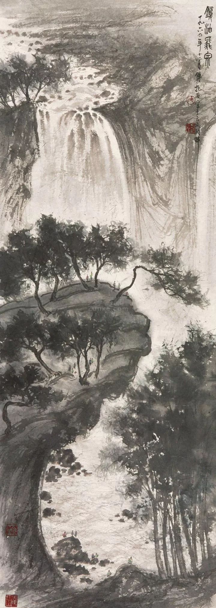 傅抱石的绘画作品,洋溢着浓烈的诗意,意境幽美!
