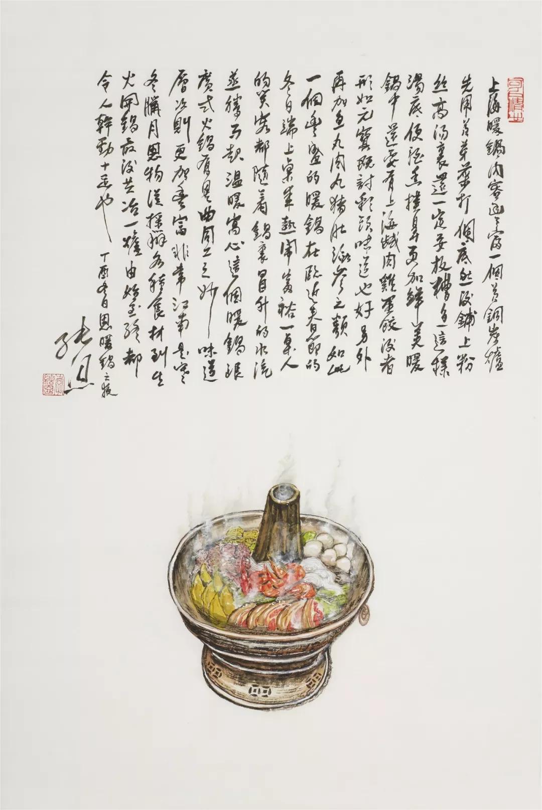 红烧肉、油条、大闸蟹……他用一支画笔,就引得无数吃货流口水