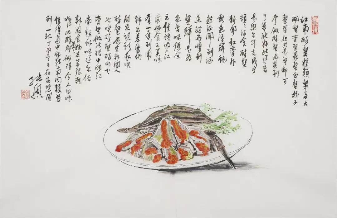 红烧肉、油条、大闸蟹……他用一支画笔,就引得无数吃货流口水