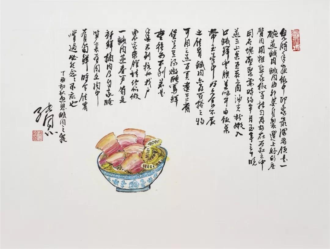 红烧肉、油条、大闸蟹……他用一支画笔,就引得无数吃货流口水