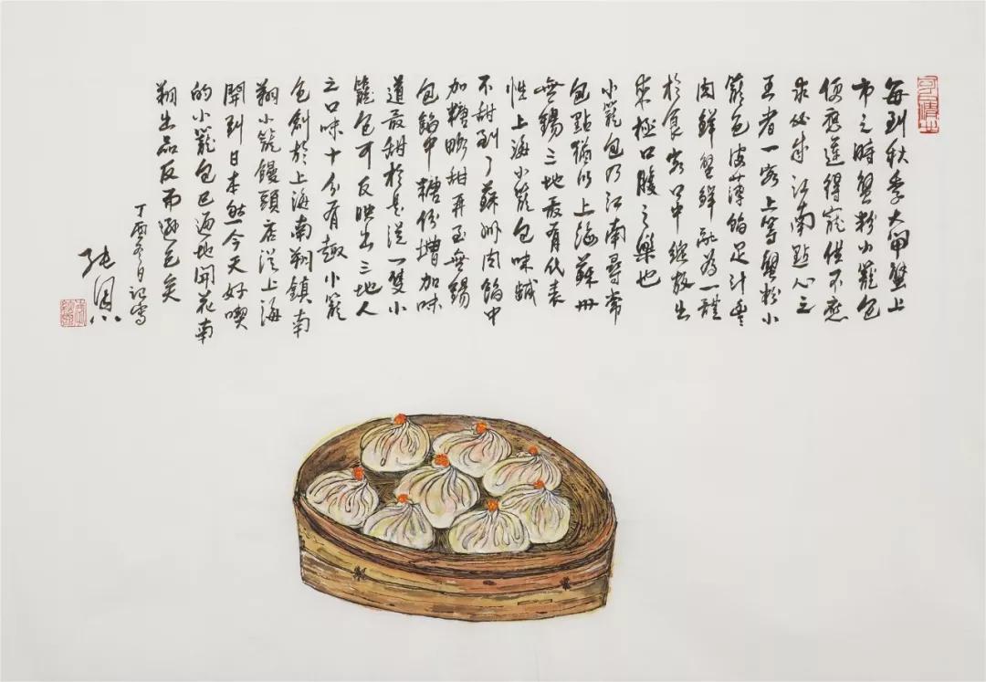 红烧肉、油条、大闸蟹……他用一支画笔,就引得无数吃货流口水