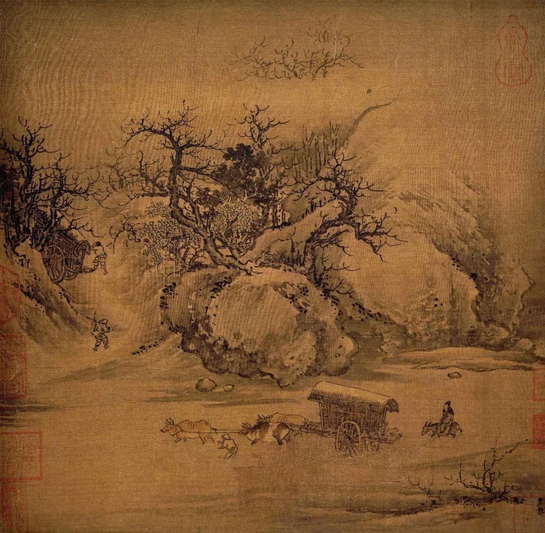 放大10倍后的古画,这些细节很有意思