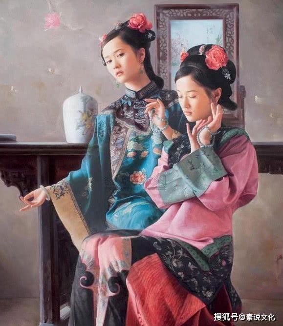 独特的东方油画,结合西方绘画技巧,展现出凄婉的神秘感