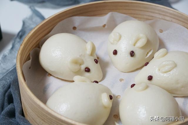 鼠年教你做老鼠馒头,白白胖胖,蓬松暄软不塌陷,过年也要蒸一锅