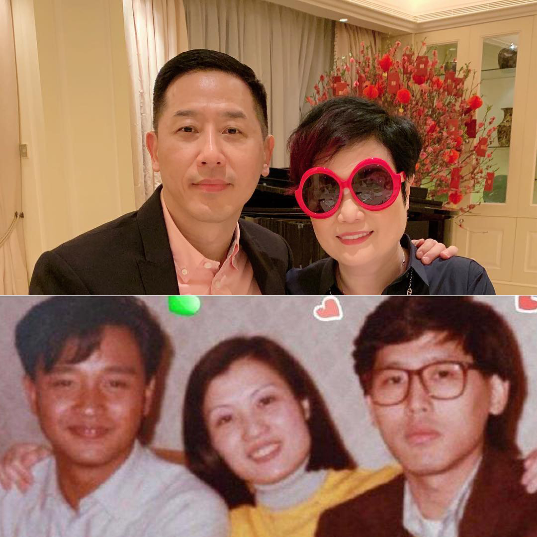 张国荣经纪人全家为唐鹤德庆生,61岁唐生显年轻