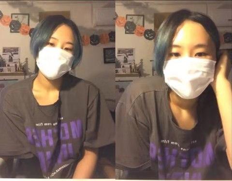 王菲前夫女儿灰蓝色短发开直播 手腕处伤疤明显认与父母联络少