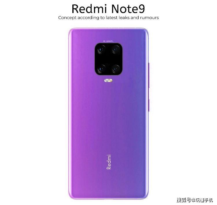 Redmi Note 9渲染图曝光:后置“浴霸”四摄加持