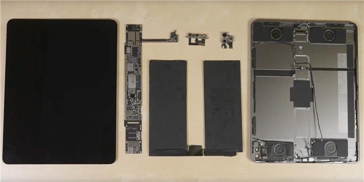 iFixit 拆解iPad Pro 2020 :A12Z 加 6GB 内存,激光雷达露真容