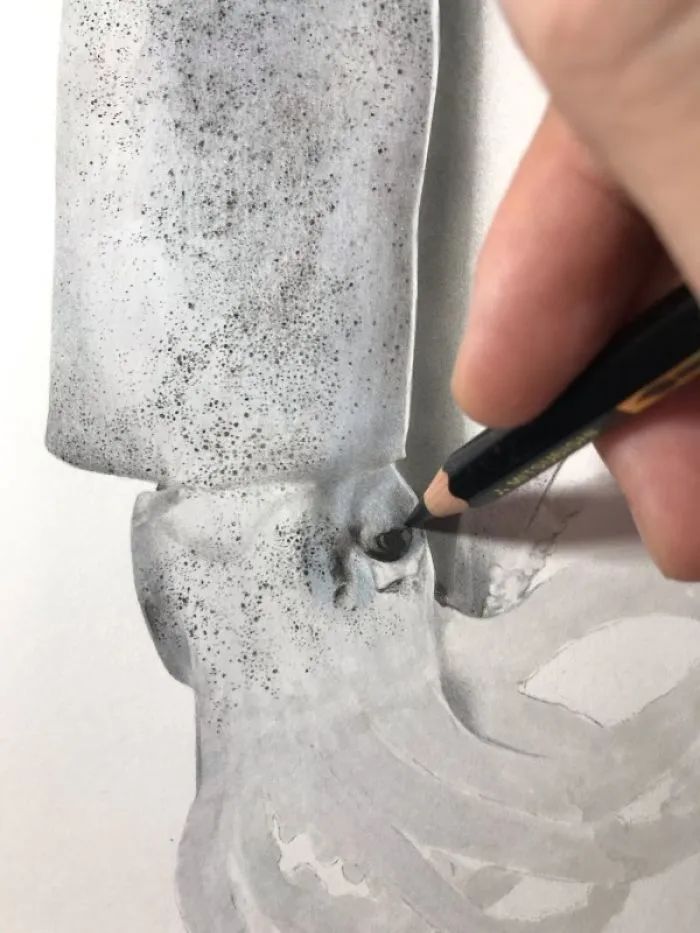 日本艺术家手绘3D鱿鱼,看完整个绘画过程,让人佩服极了
