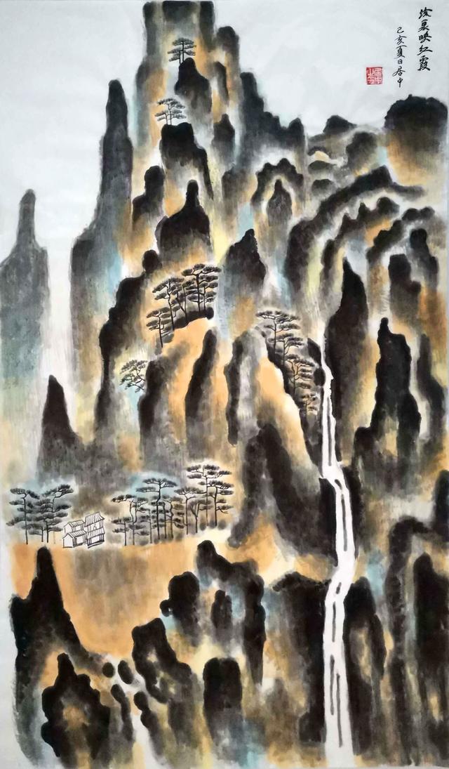 他的画清新随意,自然天成!笔中有趣,笔中有韵!
