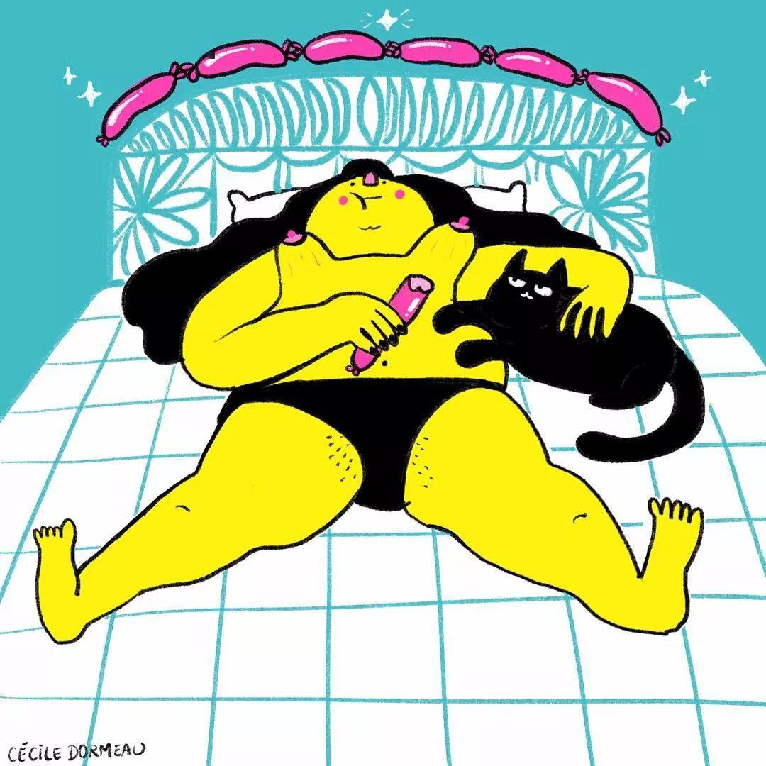 虽然尺度有点大,插画师却用它们揭示人性,还泄露了女孩子最真实的另一面!